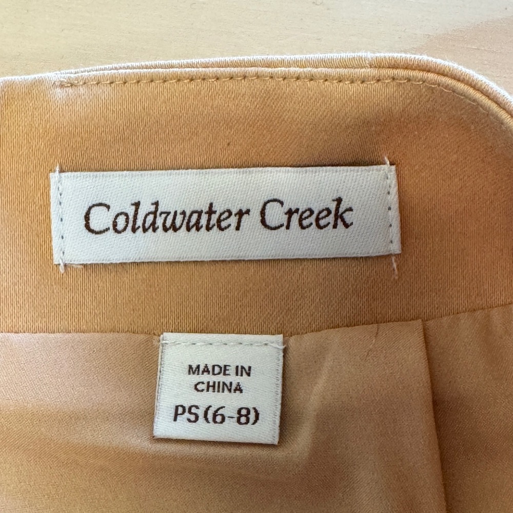 Coldwater Creek Ombre Pencil Skirt Tan Brown Gradient Cotton Blend PS 6-8 - Picture 5 of 8